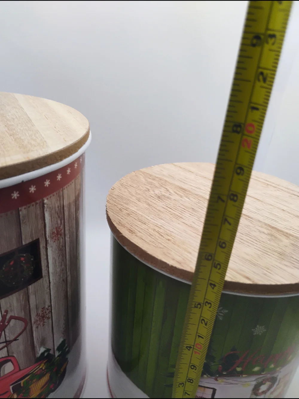 Holiday Decorative Storage Canister Set - Red & Green